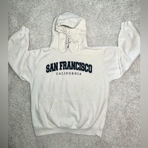 Ocean Beach Sportswear hoodie white San Francisco Size M